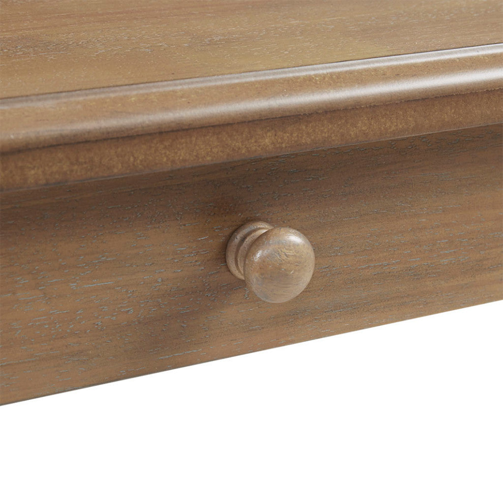 Martha Stewart Tabitha Farmhouse Wood Office Writing Desk, Natural