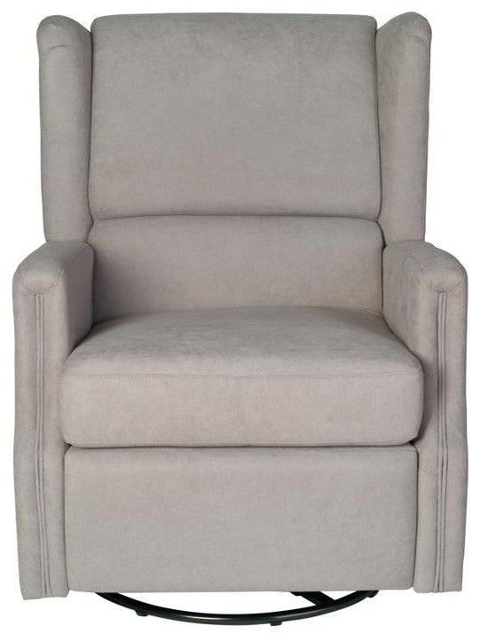 Omma Swivel Wingback Recliner Glider Rocker Recliner, Light Gray