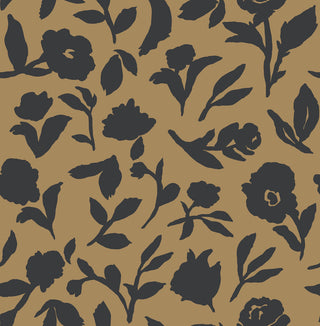 Dancing Pansy Peel and Stick Wallpaper by She She Camel 28 sq ft