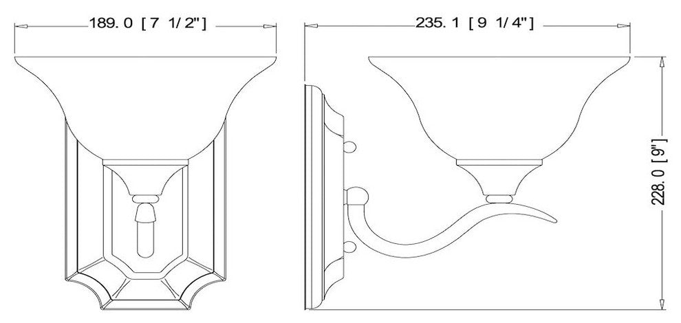 Dover Series Oil Rubbed Bronze 1-Light Wall Sconce