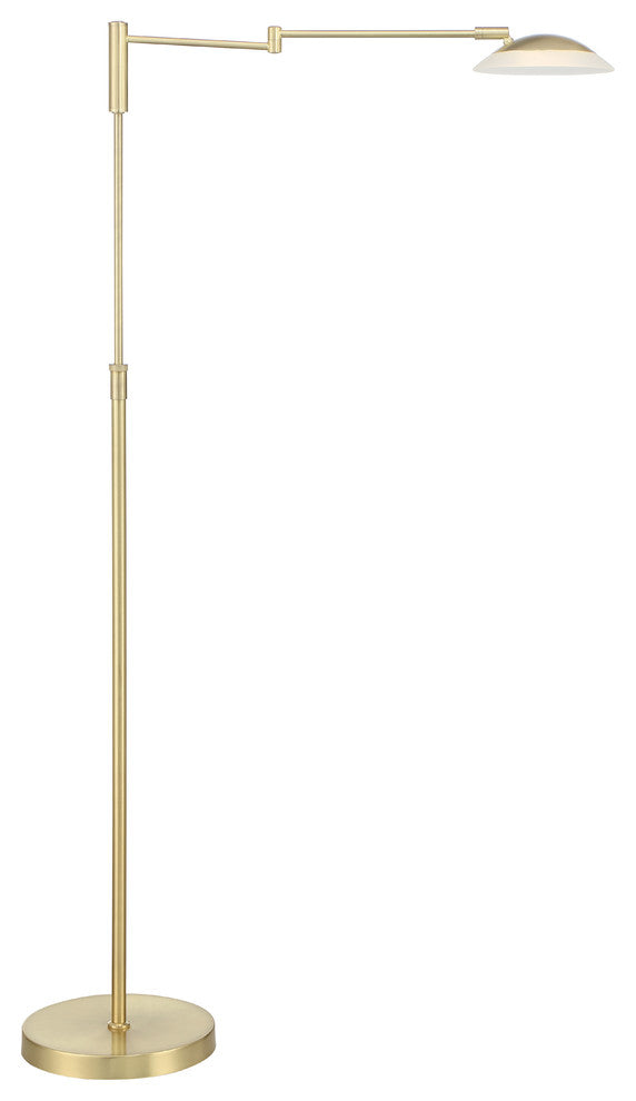 Meran Turbo Floor Lamp, Satin Brass