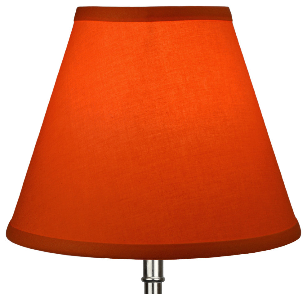 Fenchel Shades 5"x10"x8" Uno Attachment Empire Lamp Shade, Linen Carrot