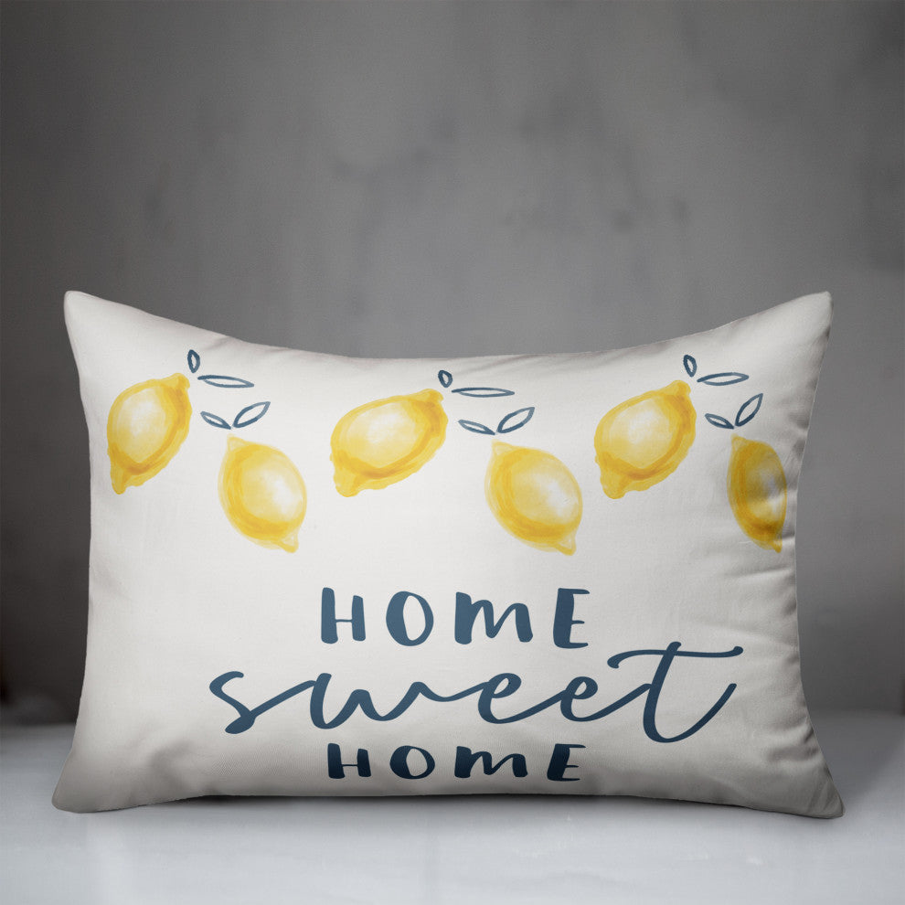 Home Sweet Home Lemons 14x20 Spun Poly Pillow