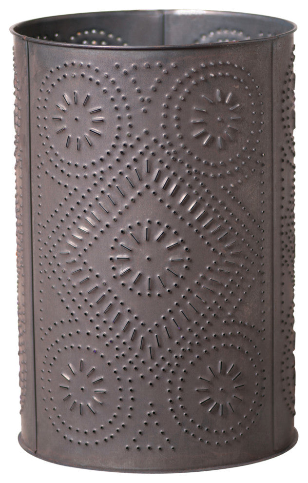 Waste Basket With Diamond, Kettle Black