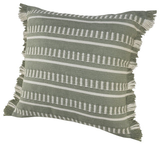 Dash Geometric Indoor Outdoor Throw Pillow, Green/White