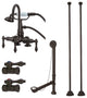 Kingston Brass Deck Mount Clawfoot Tub Faucet Package, Oil Rubbed Bronze