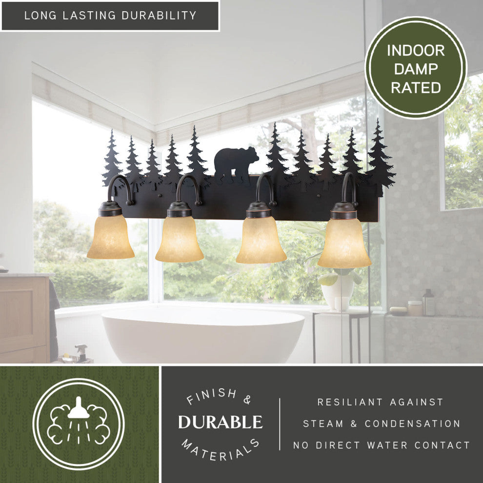 Vaxcel Bozeman 4L Vanity Burnished Bronze