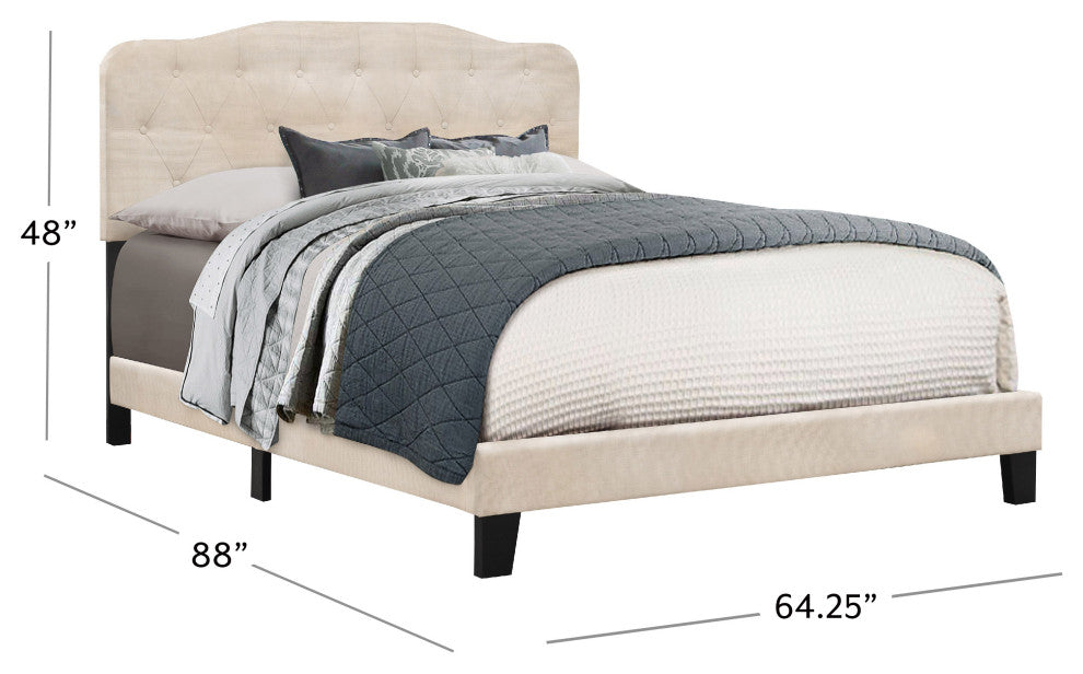 Hillsdale Nicole Contemporary Low Profile Queen Upholstered Bed