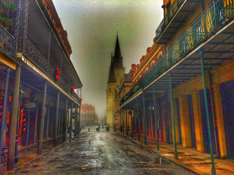 New Orleans "Chartes Vintage" Stretched Canvas Giclee, 18"x24"