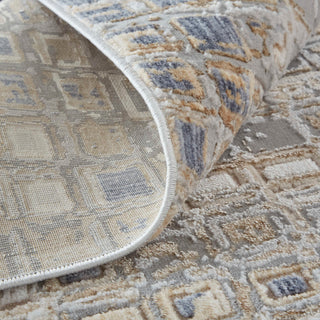 Corben R39G0 Transitional/Mid-Century Modern Rug, Beige/Gray, 4'x6'