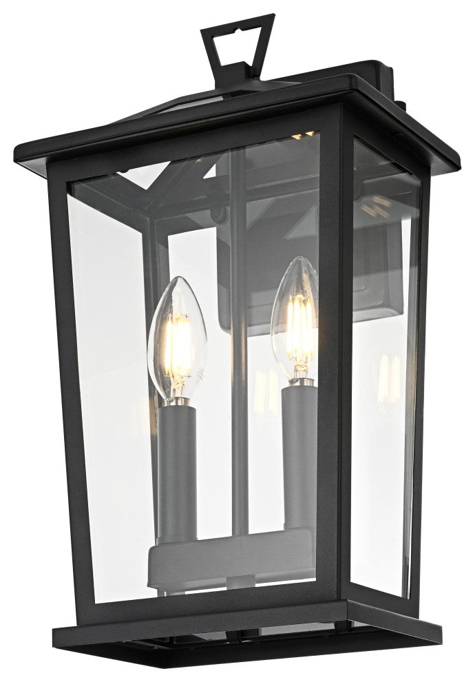 Home Living 8.5" Outdoor Wall Sconce, Black