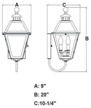 Vaxcel Nottingham 9" Outdoor Wall Light, Textured Black
