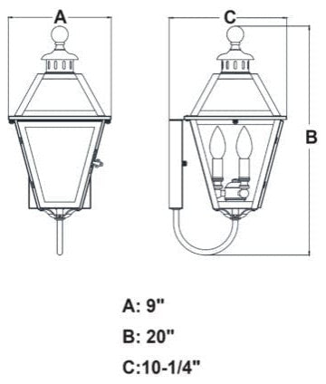 Vaxcel Nottingham 9" Outdoor Wall Light, Textured Black