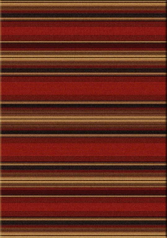 Santa Fe Stripe Rug, Red, 8'x11', Rectangle