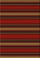 Santa Fe Stripe Rug, Red, 8'x11', Rectangle