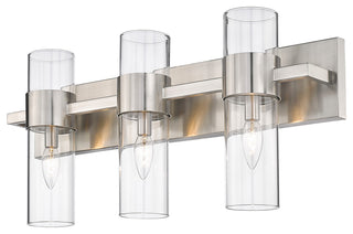 Zlite 343-3V-BN 3-Light Vanity, Clear