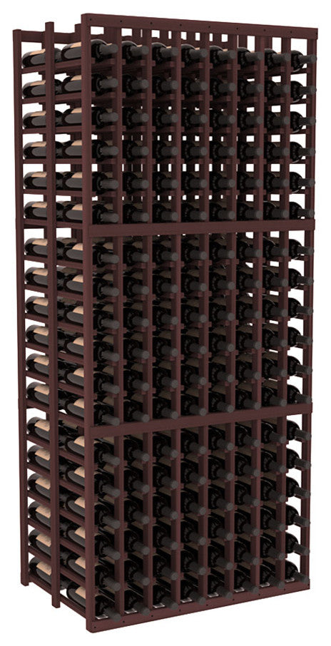 8 Column Double Deep Cellar, Redwood, Walnut