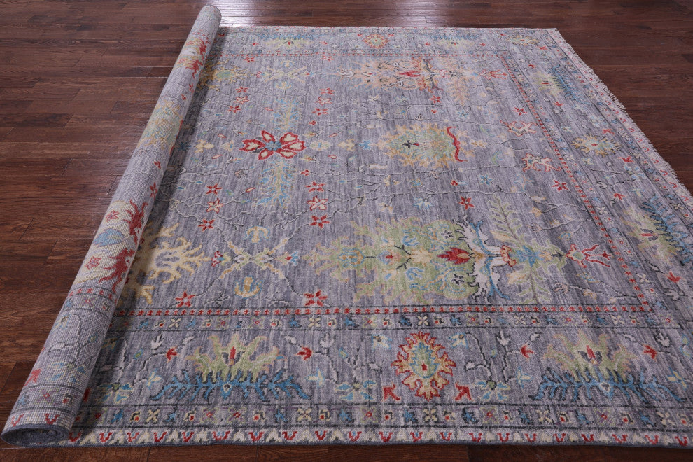 Handmade Turkish Oushak Wool Rug 9' 0" X 12' 0" - Q15608