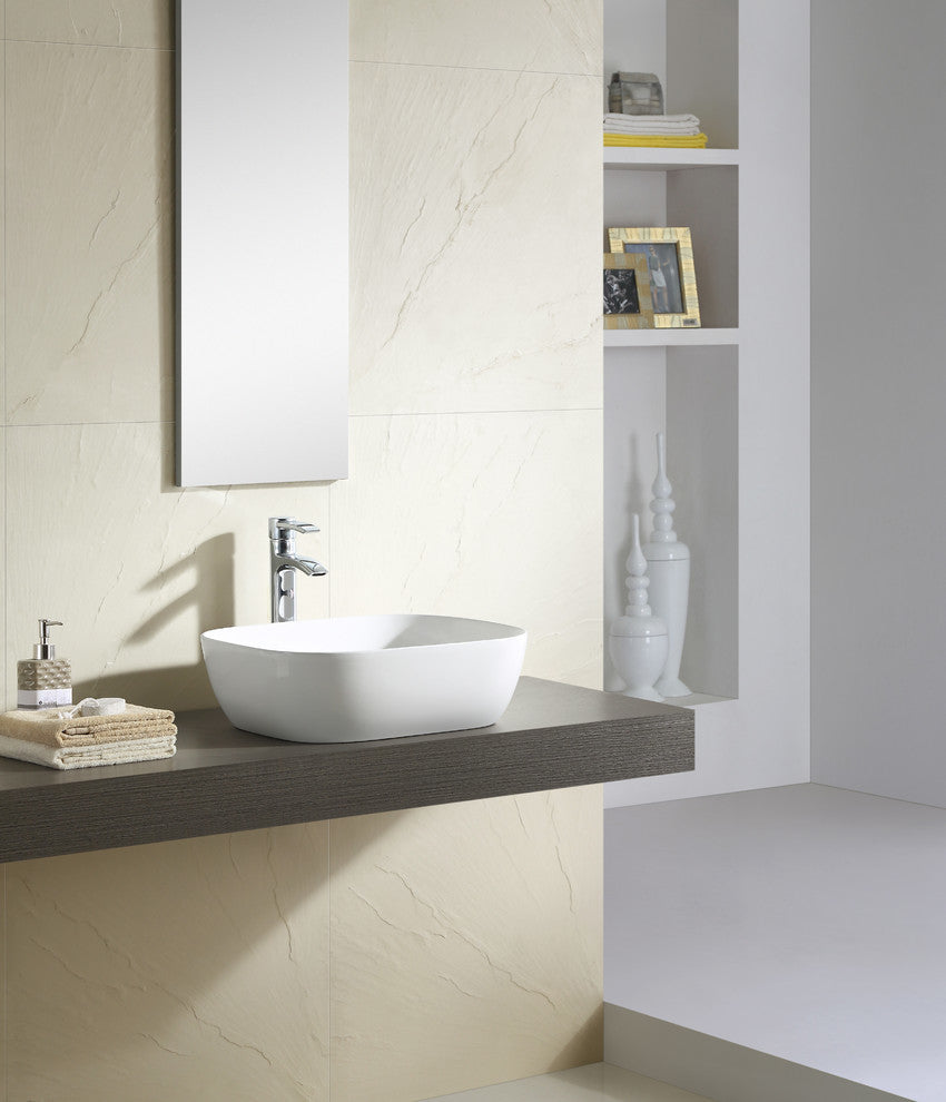 Fine Fixtures White Vitreous China 19" Thin Edge Vessel Sink