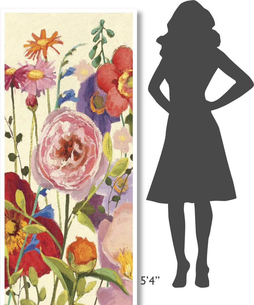 "Couleur Printemps II Panel I" Digital Paper Print by Shirley Novak, 32"x77"