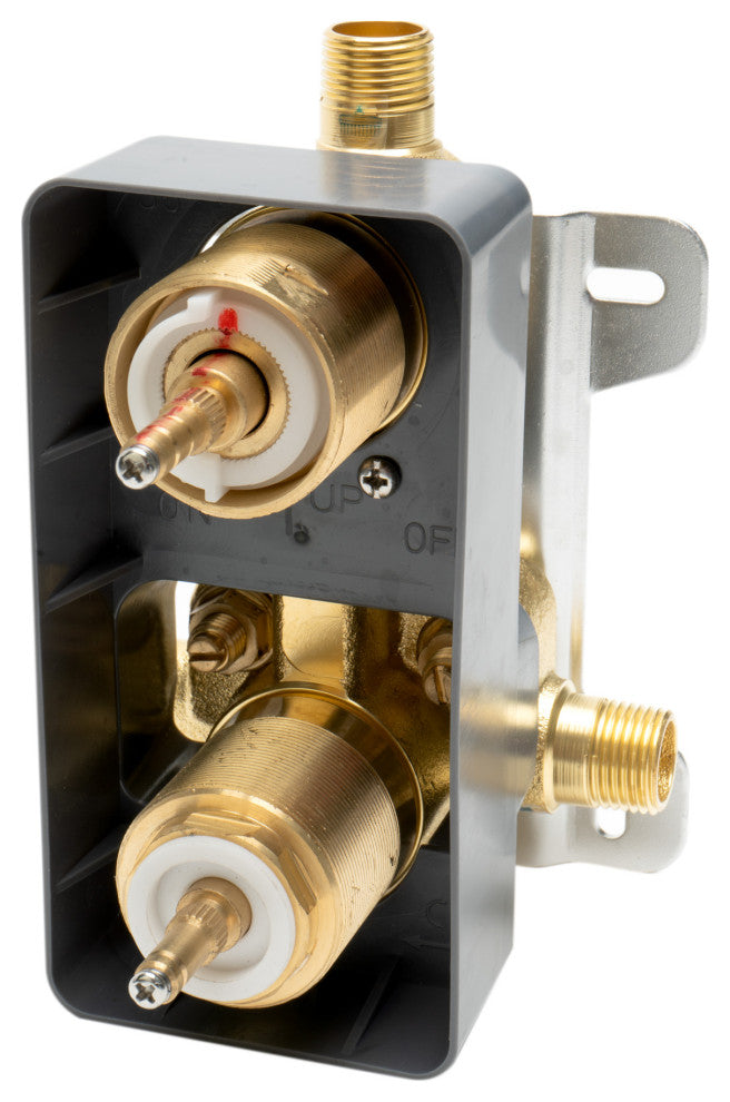 ALFI brand AB2601-PC Polished Chrome Knob 1 Way Thermostatic Shower Mixer