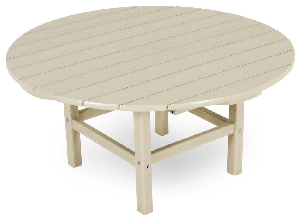 Polywood Round 38" Conversation Table, Sand