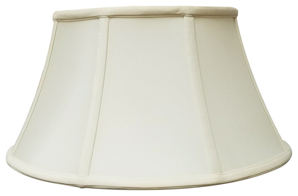 Royal Designs Shallow Drum Bell Billiotte Lamp Shade, Eggshell, 8 X 12 X 7.5