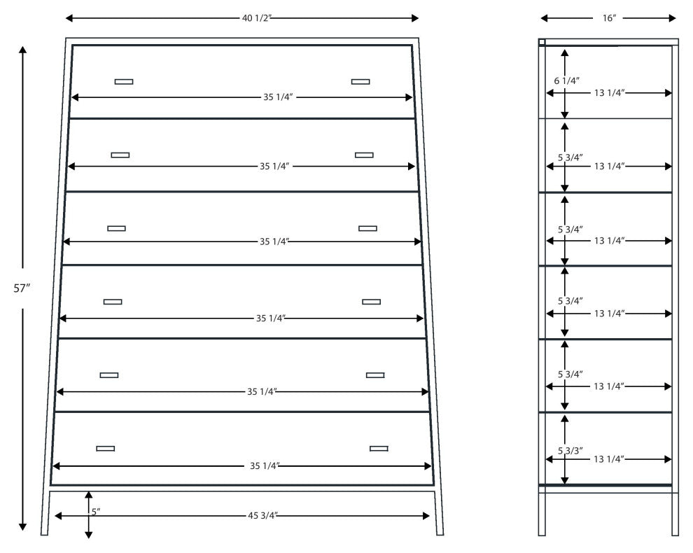 Silverlake Village 6-Drawer Chest, Washed Oak