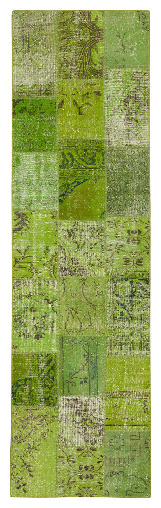 Rug N Carpet - Handwoven Oriental 2' 10" x 9' 10" Antique Patchwork Runner Rug