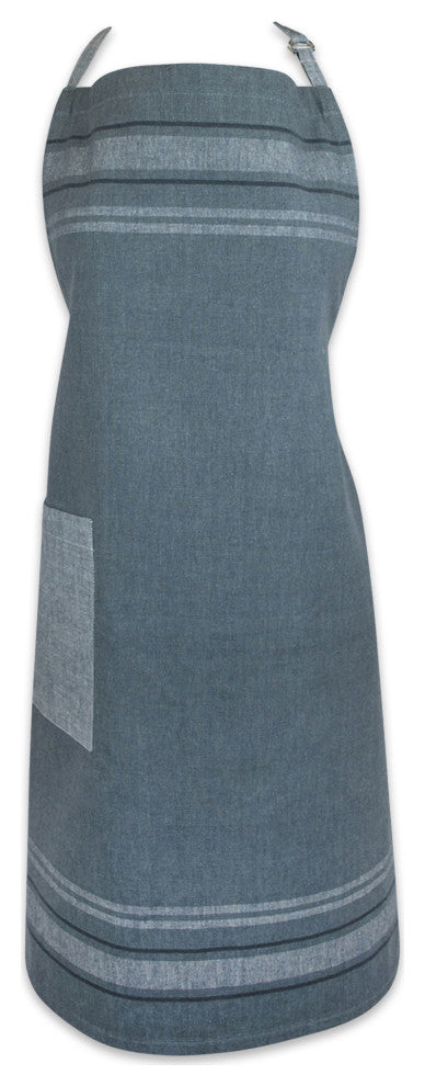 DII Gray Chambray French Stripe Chef Apron