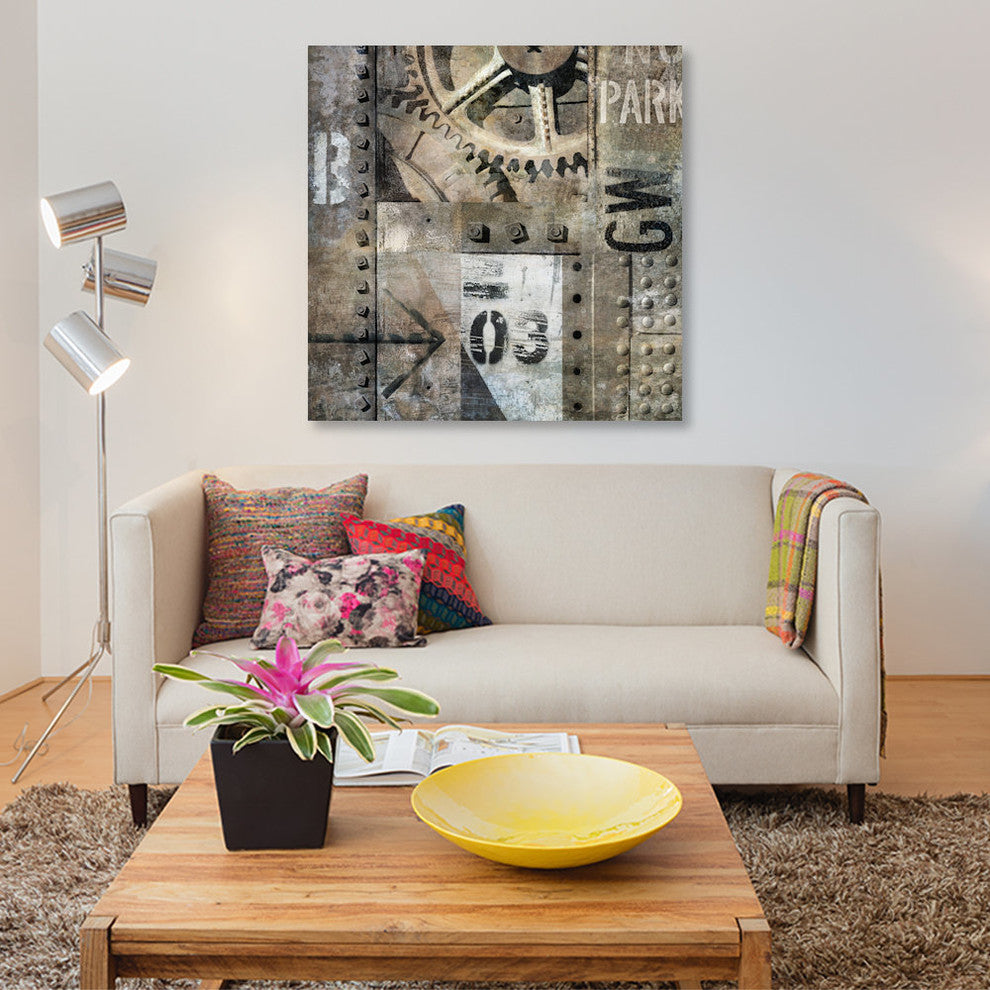 "Industrial I" by Dylan Matthews, Canvas Print, 37"x37"