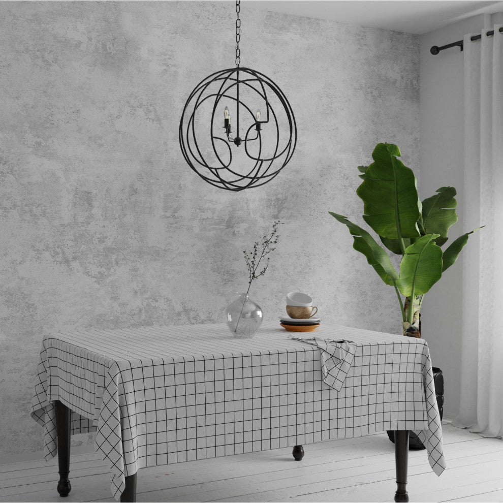 Conduit Large 3-Light Industrial Orb Chandelier