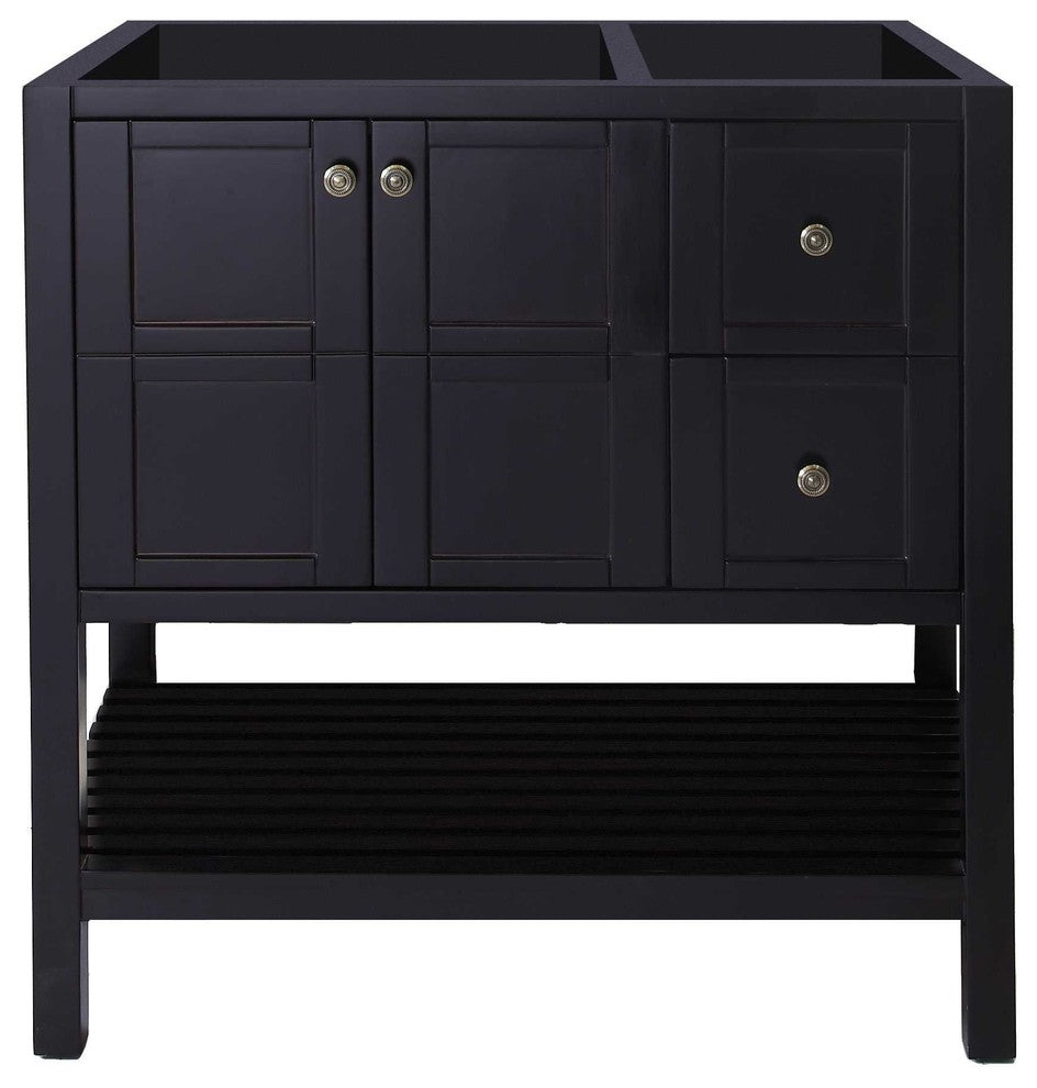 Winterfell 36" Single Bathroom Vanity Cabinet, Espresso