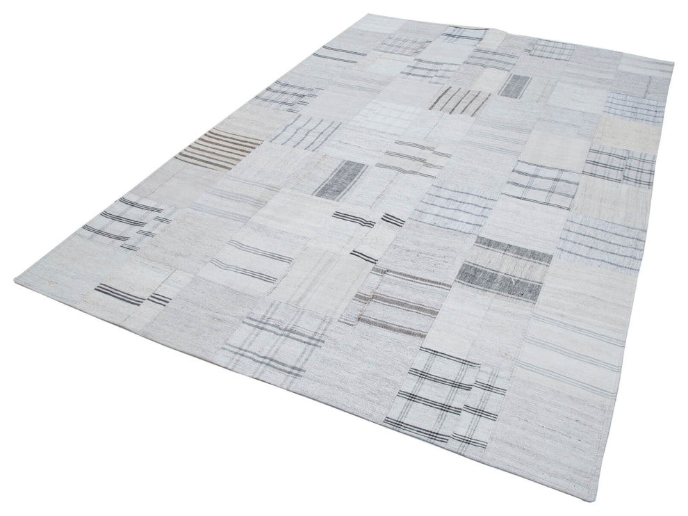 Rug N Carpet - Handmade Oriental 6' 8'' x 9' 10'' Tribal Patchwork Kilim Rug