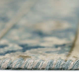 Vintage Pagota Area Rug, Blue, 9' x 12', Bordered