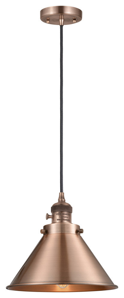 Innovations 201CSW-AC-M10-AC 1 Light Pendant, Switch, Antique Copper