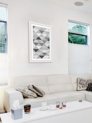 "Chromatic Triangles" Framed Art Print