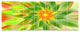Dancing Green Fractal Flower, Floral Canvas Art Print, 83"x32", 7 Panels
