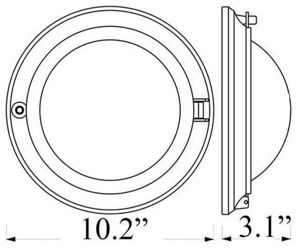 Solid Brass Round Flush Light (Brass & Chrome Finish), Polished Chrome, Frosted