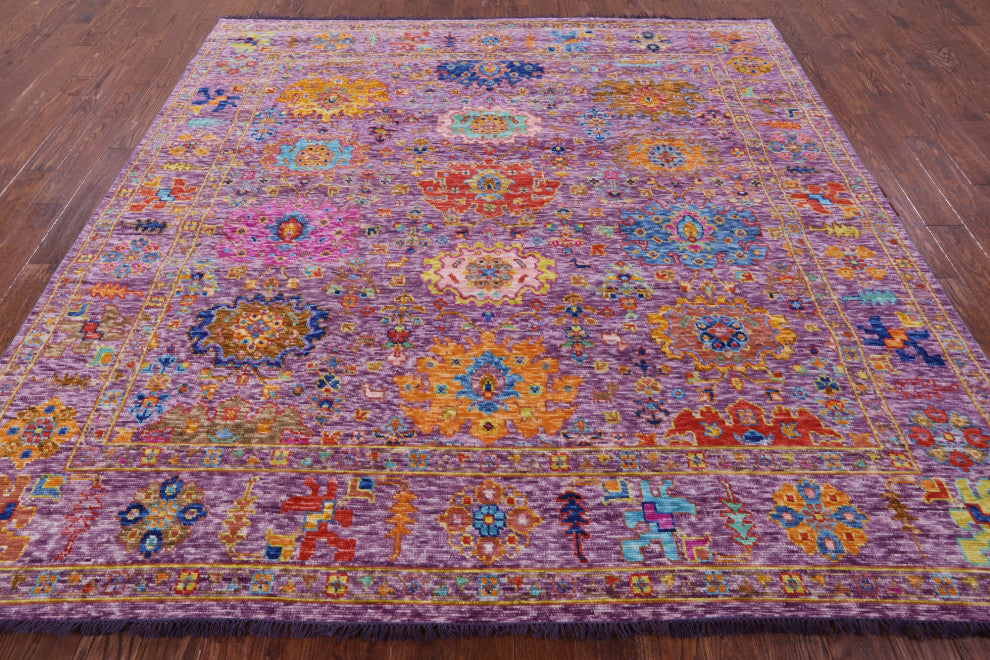 9' Square Turkish Oushak Handmade Wool Rug - Q16078