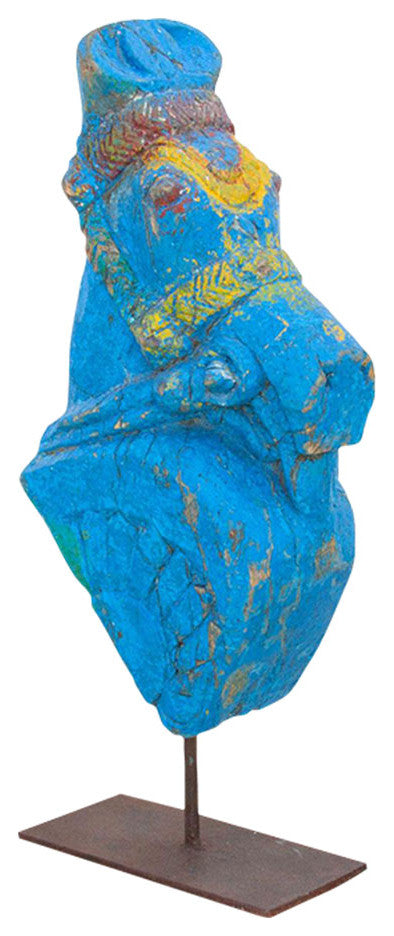 Primitive Architectural Carved Wooden Horse