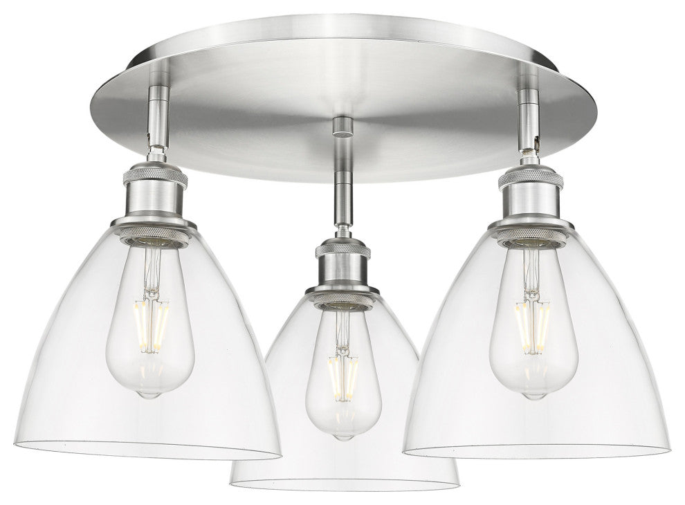 Innovations Lighting 516-3C-10-20 Bristol Glass Flush Bristol - Matte Black /