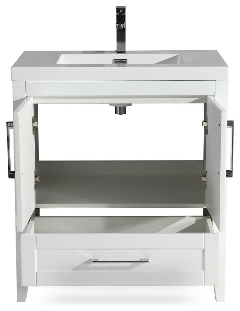 The Willow Single Bathroom Vanity, White, 36"