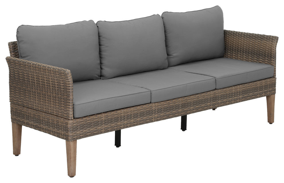 Isla 6-Piece Outdoor Conversation Set With Sofa, Club Chairs, Stone