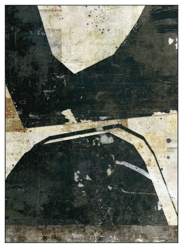 Geometric Collage I Abstract Art Area Rug, 7.5'x10.3'