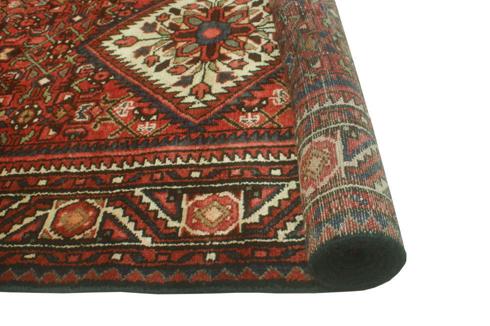 Fine Vintage Distressed Adrion Red/Ivory Runner, 3'9 x 10'4