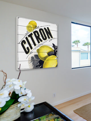 "French Fruit Lemon" Art Print, 81x81 cm