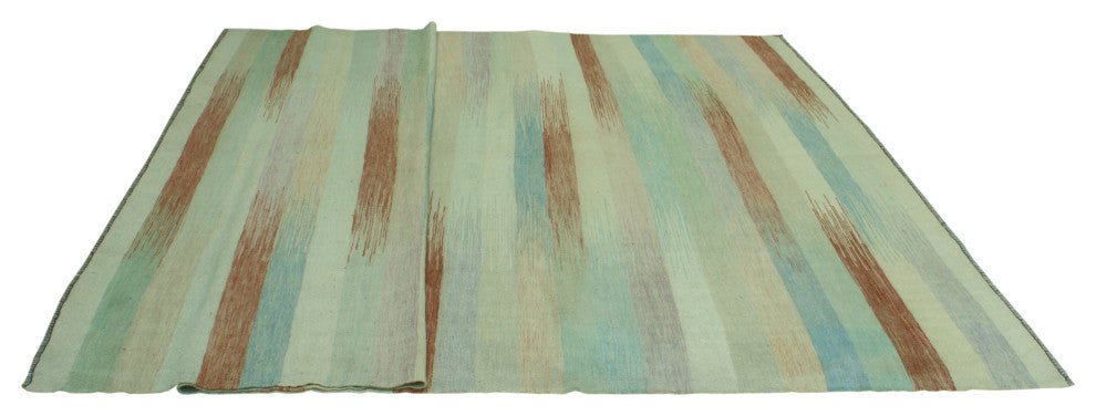 Sun Faded Flatweave Laureen Rust/Ivory Rug, 9'6 x 13'10