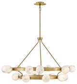 Selene LED Chandelier in Lacquered Brass