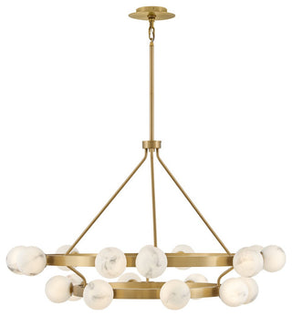 Selene LED Chandelier in Lacquered Brass